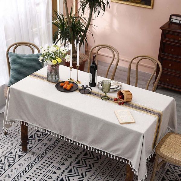 

table cloth rectangular art three-dimensional embroidery tassel lace cover mat
