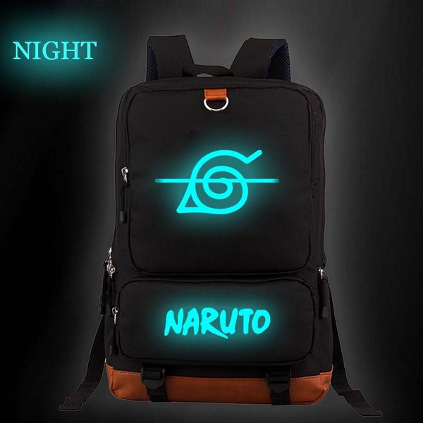 

backpack naruto print pattern anti-theft campus schoolbag laptravel men and women