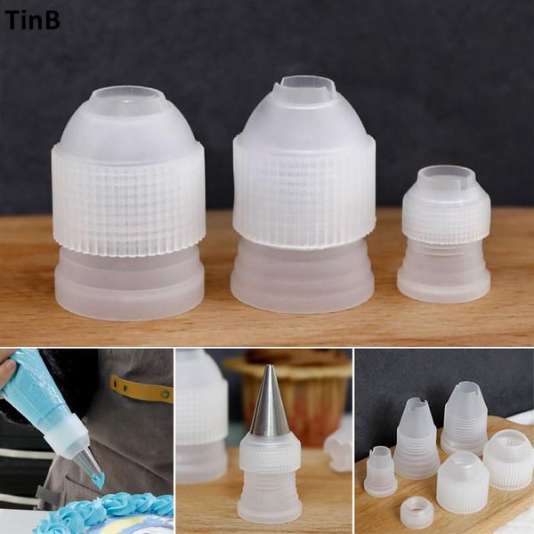 

baking & pastry tools 3 pcs s/m/l plastic icing piping bag converter adapter set cream nozzle pipeline coupler cake decorating tool for russ