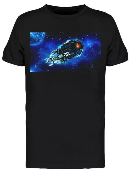 

alien mothership in space tee men's -image by shutterstock, White;black