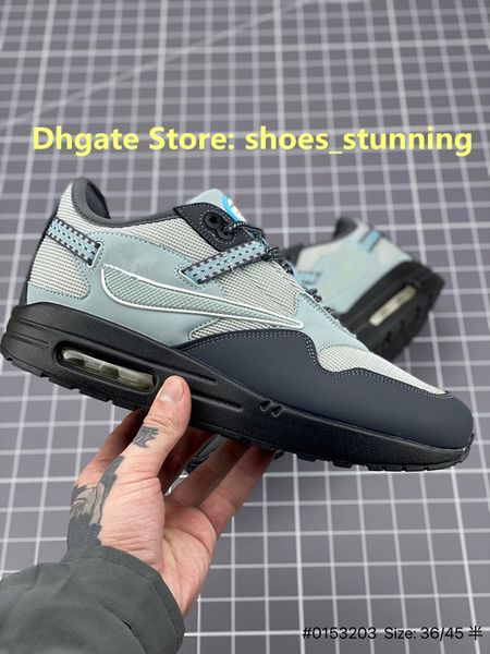 

running shoes x maxs 1 volt grey blue cushioned run snkrs beige plush stitching retro runner casual classic shoe outdoor sneakers