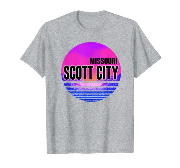 

vintage scott city vaporwave missouri t-shirt, White;black
