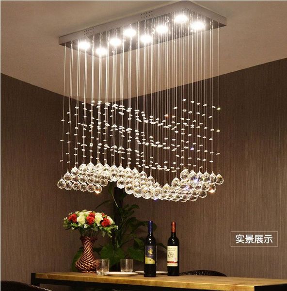 

chandeliers modern simple crystal dining room chandelier lighting rectangular bar aisle porch hanging wire