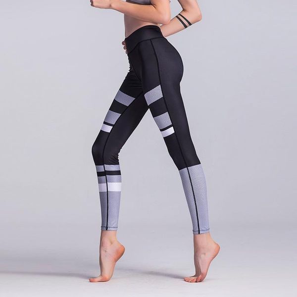 

yoga outfits arrival women pants fitness patchwork sports leggings running trousers tracksuit for female stretch trainning tights, White;red