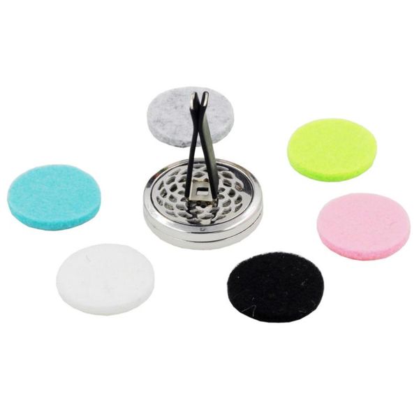 

car air freshener fragrance diffuser vent clip perfume clamp essential oil with 10 pcs refill pad - lo