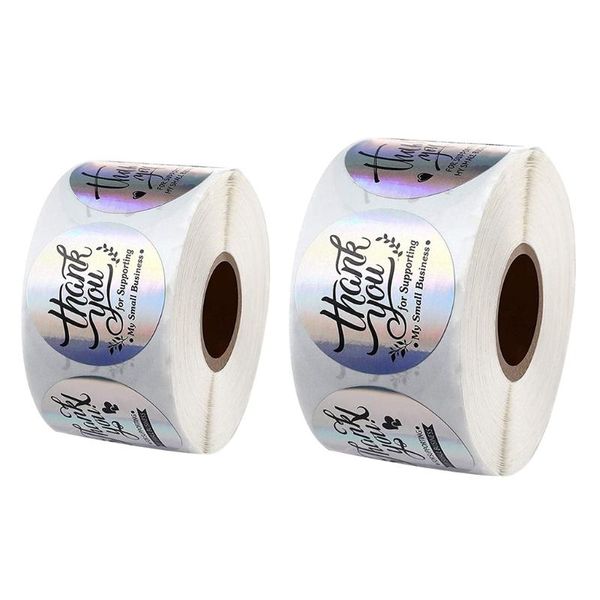 

500pcs thank you for supporting my small business stickers round seal labels handmade sticker candy gift box wrap