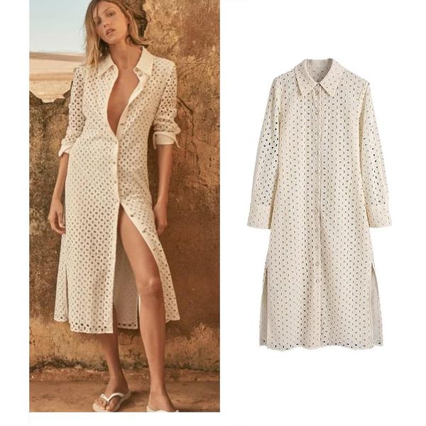 

casual dresses 2021 women shirtdress cut out summer high street chic patchwork semi sheer button up long sleeve woman dress, Black;gray