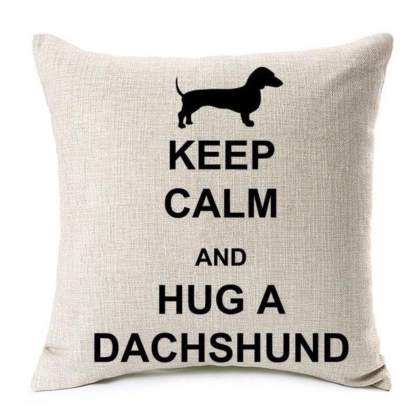 

cushion/decorative pillow dachshund dog cushion covers sausage painting cotton linen decorative bedroom sofa home decoration 45x45cm