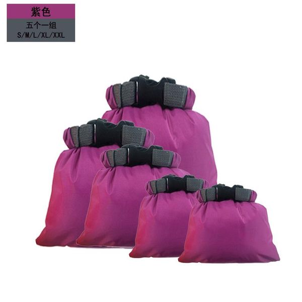 

multi-functional light drifting five-piece waterproof bag storgage medium and small organizing outdoor bags