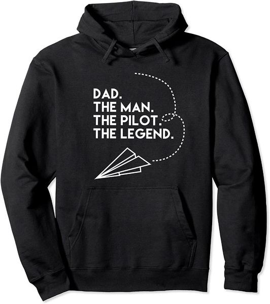 

men's hoodies & sweatshirts perfect gift for dads - husband heros in aviation men pullover hoodie autumn and winter casual clothing, Black