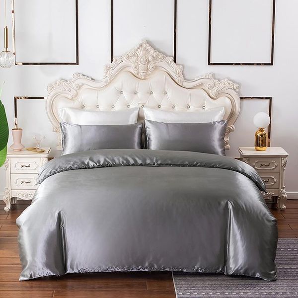

bedding sets solid color 2/3 pieces set duvet cover with pillowcase single  king size bed covers linen home textile
