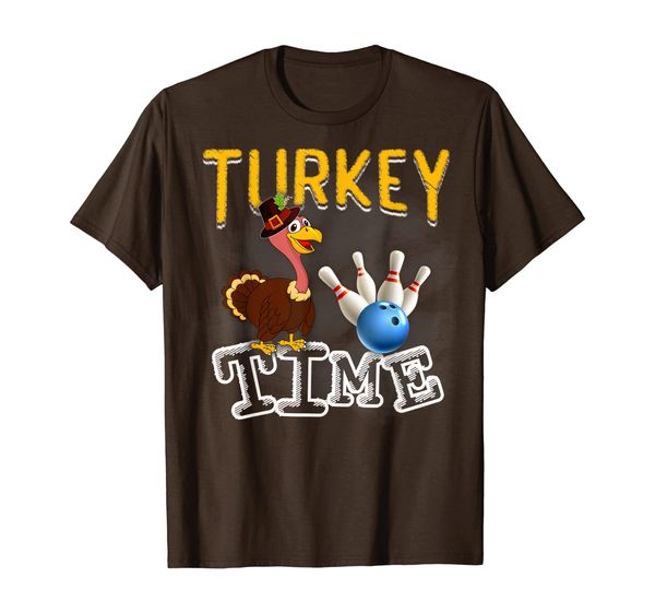 

Turkey Time I Happy Thanksgiving Bowling Turkey Day Gift T-Shirt, Mainly pictures