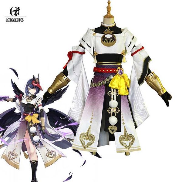 Rolecos Genshin Impact Kujou Sara Cosplay Costume Genshin Sara Cosplay Fantas