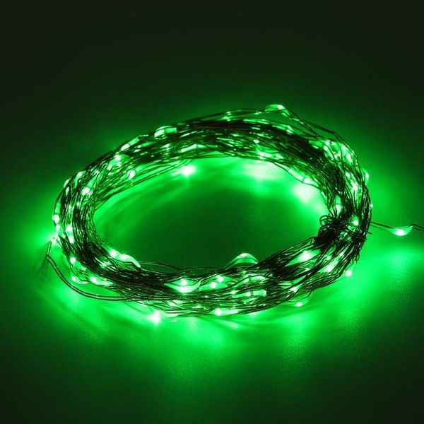 

outdoor wall lamps 5 pcs solar powered green light 10m 100led copper wire string fairy