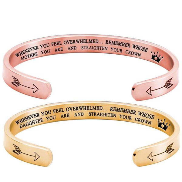 

charm bracelets stainless steel bangles mother sisters drop for women fashion jewelry friend gifts, Golden;silver