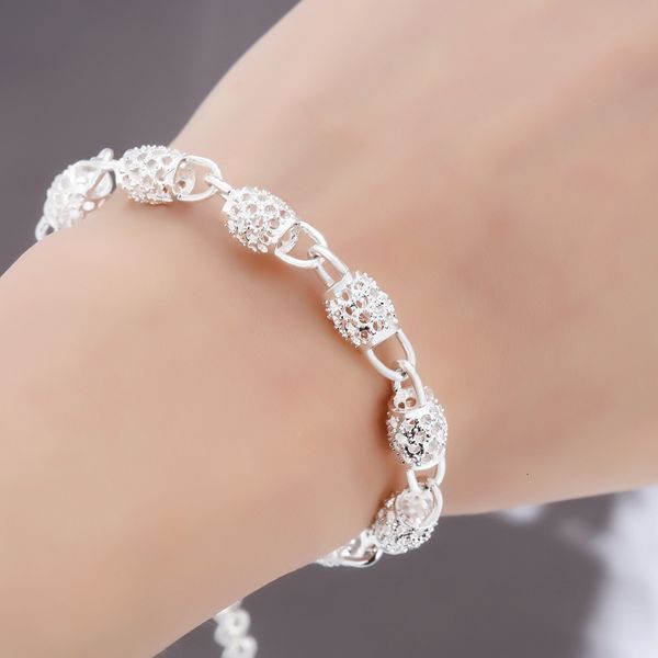 

new silver plated bracelet fashion popular passepartout lantern bracelet creative wall pattern hollow out hand decoration