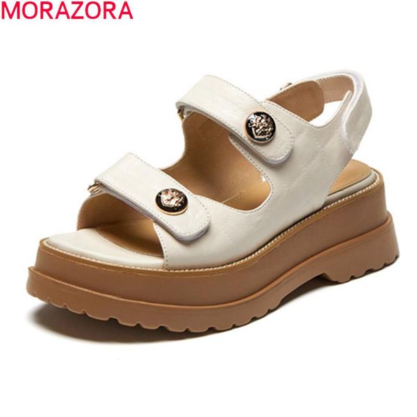 

large size 34-42 women sandals genuine leather comfortable ladies casual shoes summer platform for woman, Black