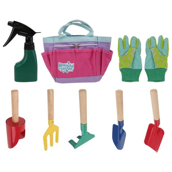 Altre forniture per feste festive 1 set di attrezzi da giardinaggio per bambini pala portatile rastrello forchetta piantare giocattoli da spiaggia