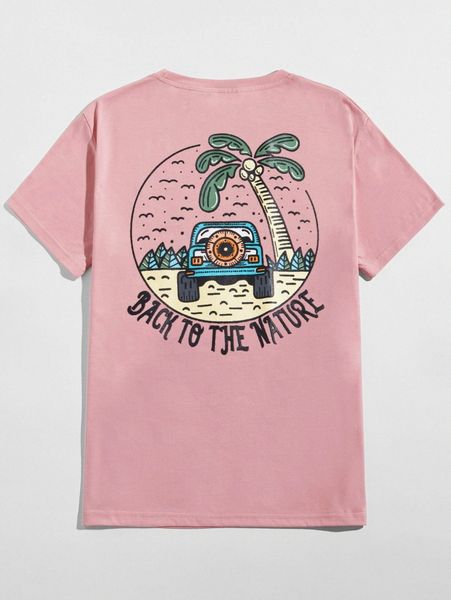 

romwe x shakeurbrain guys letter tropical graphic tee n31u#, White;black