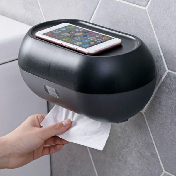 

waterproof toilet paper holder creative plastic bathroom roll wall mounted kitchen towel shelf mx9091345 holders