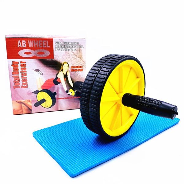 

double-wheel abdominal training equipment two-wheel roller household indoor exercise muscle wheel goods resistance bands