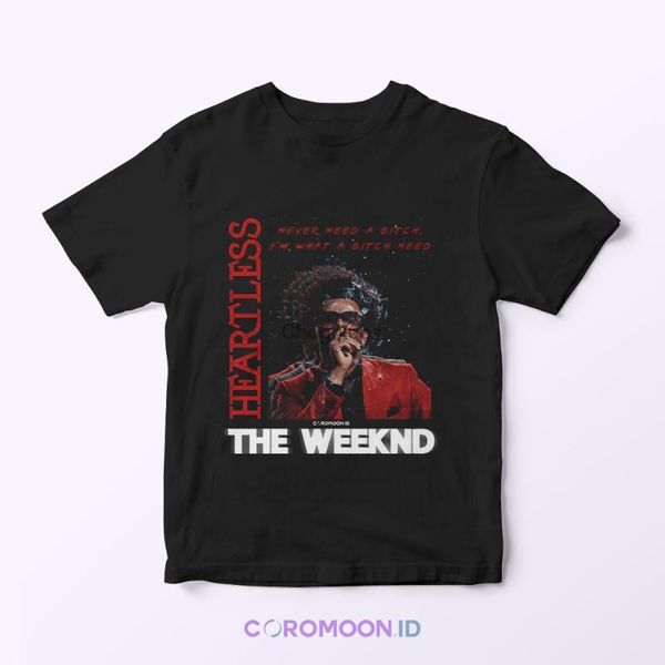 

men's t-shirts heartless tee - the weeknd, White;black
