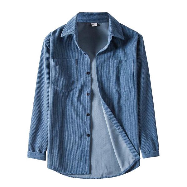 

men's casual shirts men spring autumn vintage corduroy shirt male long sleeve fashion solid color camisa masculina, White;black