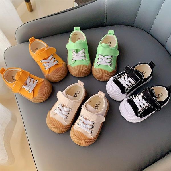

classic 2021 baby canvas toddler shoes kids solid color sport boys girls children's candy first walkers