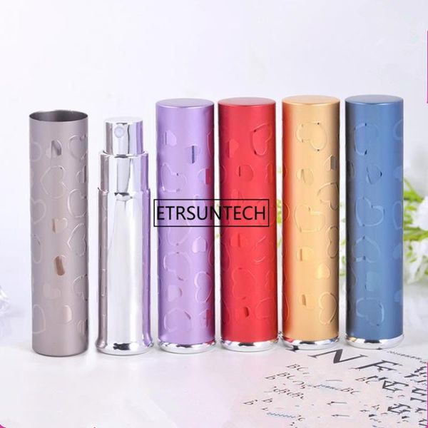

storage bottles & jars 7ml refillable mini perfume glass bottle traveler aluminum spray atomizer travel perfum f1954
