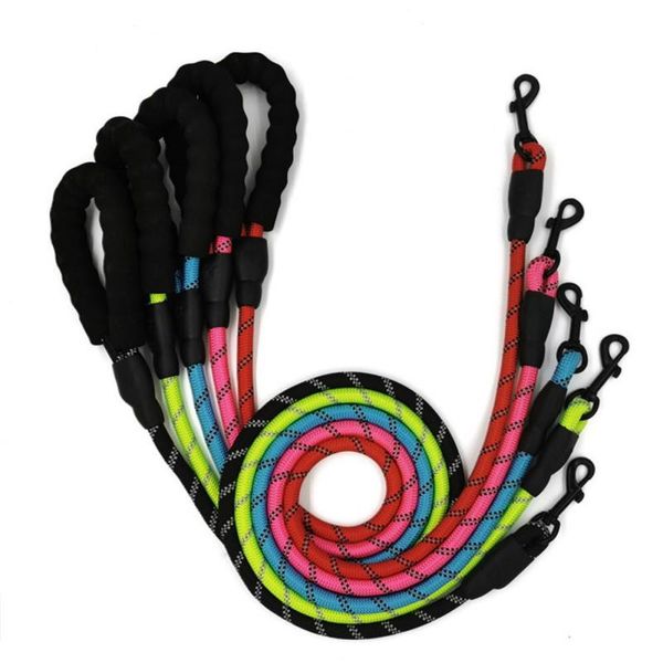 

dog collars & leashes 1.5m reflective traction belt pet rope soft polyester material strong durable training leads supplies