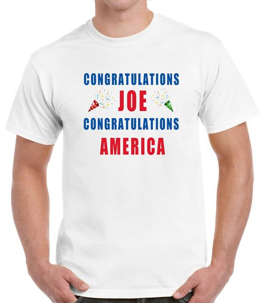 

congratulations joe biden american election 2020 t-shirt, White;black