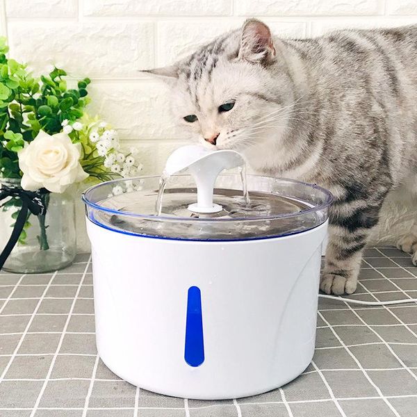 

cat bowls & feeders 2.5l automatic water fountain pet drinking circulating carbon filter clean quiet large capacity dog dispenser