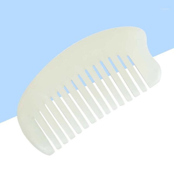 

1pc natural jade comb head scrapping beauty care hair detangling for male female brushes1, Silver