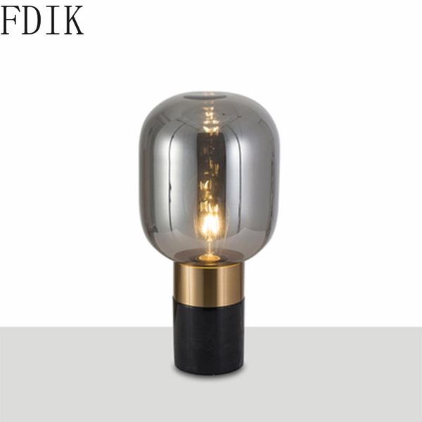 

table lamps american postmodern led lights marble glass lamp for living room bedroom study indoor home decor lighting fixture