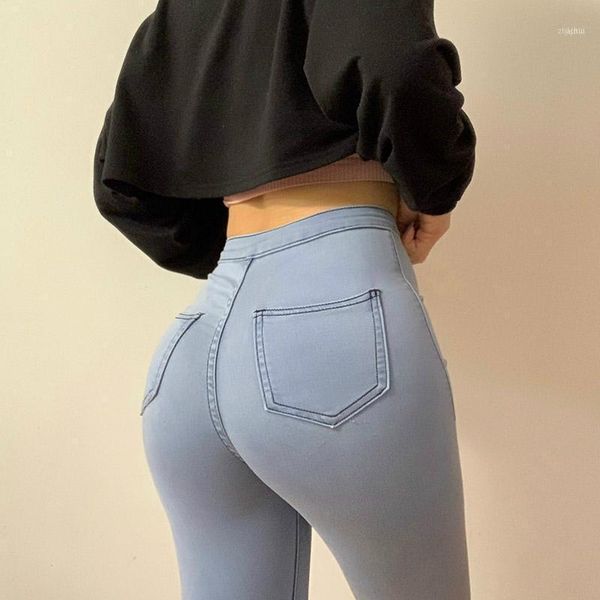 

slim jeans for women skinny high waist woman denim pencil pants stretch female trousers plus size spring autumn1, Blue