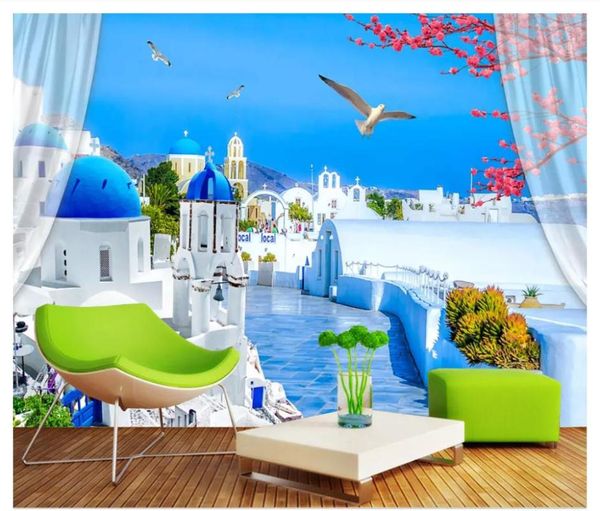 Duvar Kağıtları Özel PO Duvar Kağıdı 3D Duvarlar için 3 D Taze Moda Deniz HD TV Arka Plan Duvar Kağıtları Oturma Odası Dekorasyon