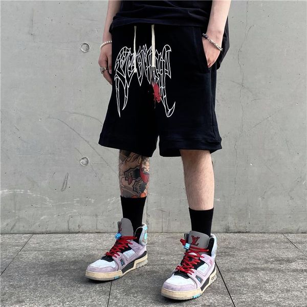 

men's shorts 21ss revenge cotton high street 1:1 and women's casual, White;black