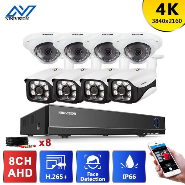 

kit h.265 cctv camera security system 8mp ir outdoor night vision video surveillance kits wireless