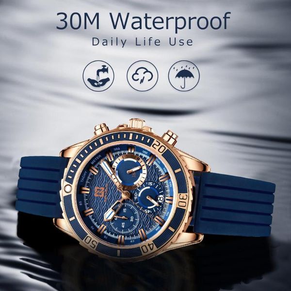

wristwatches ben nevis men watch business quartz military rubber strap male clock relogio masculino gift a6, Slivery;brown