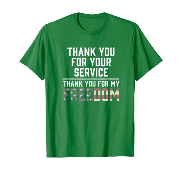 

thank you for your service patriotic veteran's day cool tee, White;black