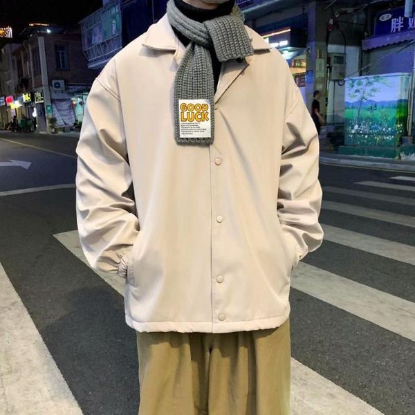 

men's jackets fleece jacket male korean style trend spring and autumn super fire cec loose tide brand hong kong, Black;brown