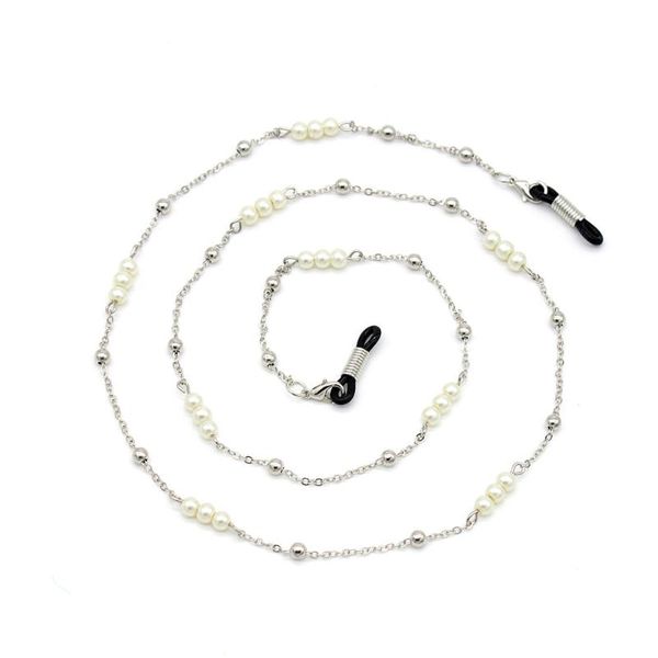 

sunglasses cases & bags pearl beads metal ball link chain eyeglasses chains glasses rope holder strap cord neck head band accessories