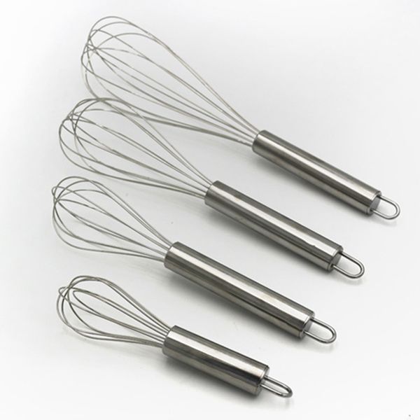 

stainless steel balloon wire whisk tools blending whisking beating stirring egg beater durable 4 sizes 6-inch/8-inch/10-inch/12-inch hand he