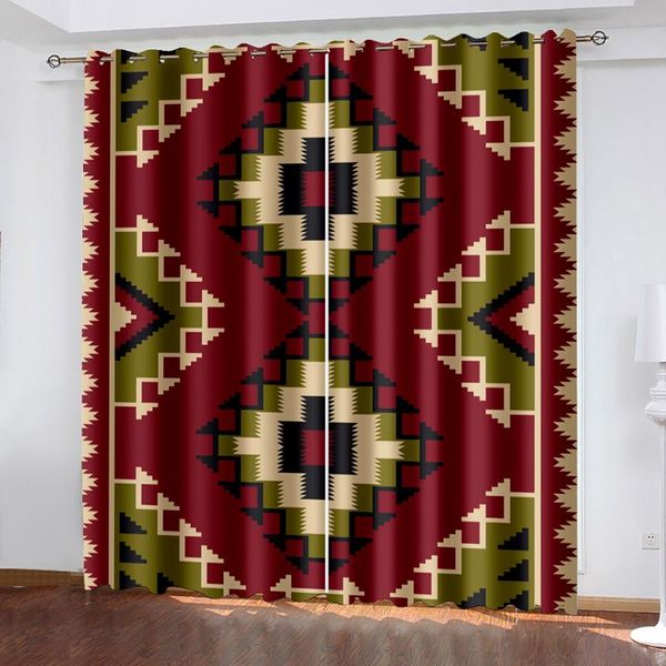 

curtain & drapes 3d printing personalized stripe lattice pattern bedroom living room custom suit with hook accessories