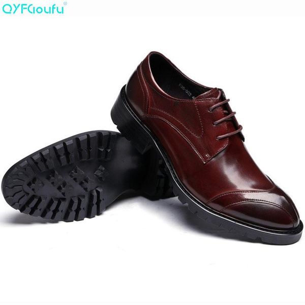 

dress shoes qyfcioufu arrival retro bullock design men classic business formal pointed toe leather oxford, Black
