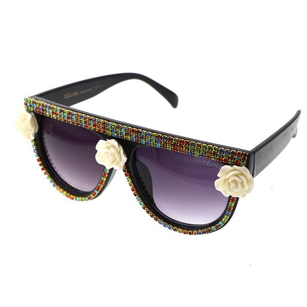 

sunglasses sale vintage baroque flower women fashion brand designer elegant ladies retro, White;black