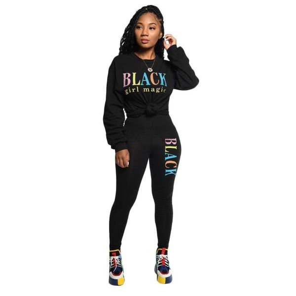 

women's two piece pants s390234 winter casual print set, White