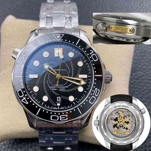 

mens ceramic limited edition 10 clock 50 words men watch watches orologio automatic movement mechanical diver james bond 007 montre de, Slivery;brown