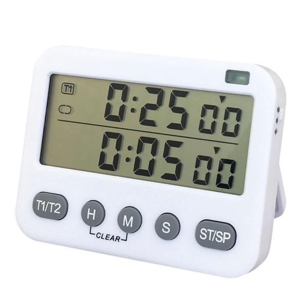 

timers dual digital timer ,cooking countdown kitchen w/ magnetic -lcd big digits for workout study
