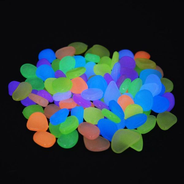 

garden decorations 50/100pcs glow in the dark pebbles stones rocks for walkways path patio lawn yard decor luminous stone